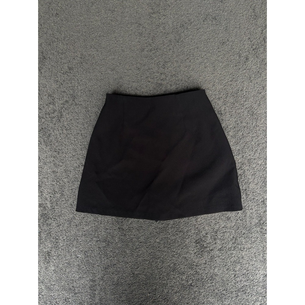 Dazy Skort Skirt Women's Small Black Polyester Stretch Elastic Waist Pull On